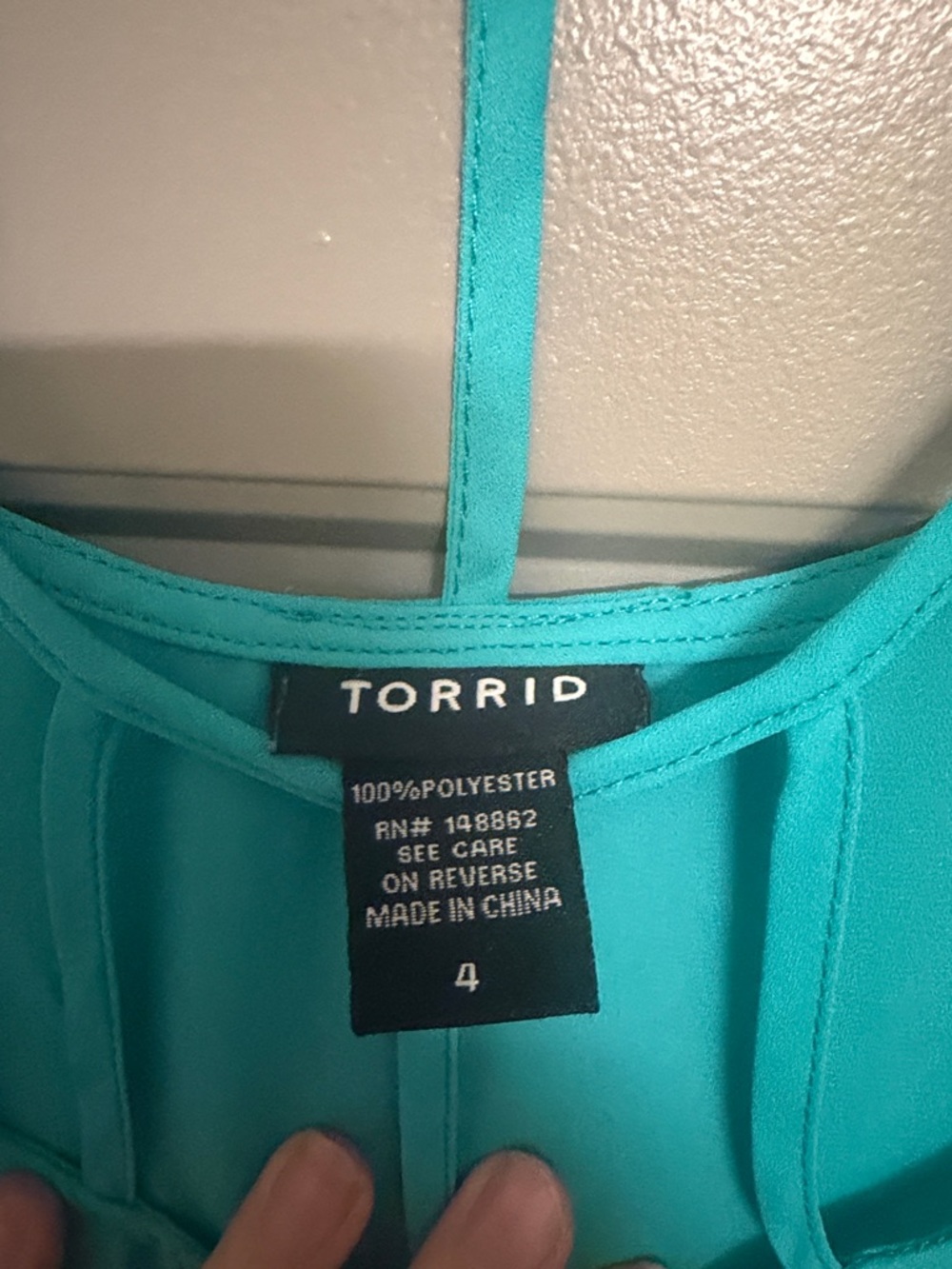 torrid Teal Cage-Back Tunic Dress - Picture 3 of 3